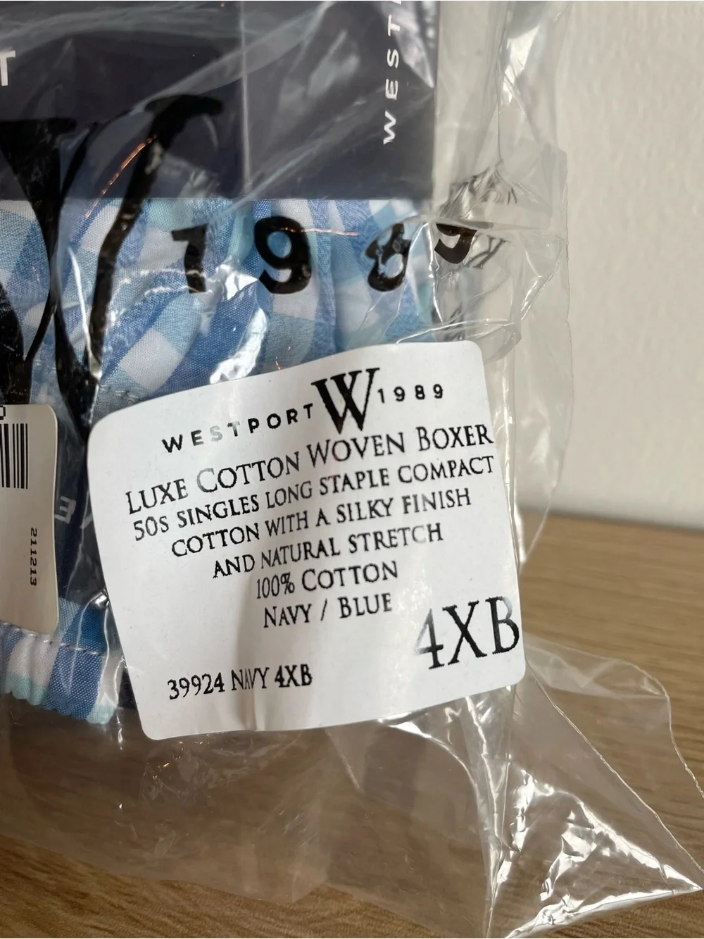 Westport Big & Tall Luxe Cotton Woven Boxer Shorts 100% Cotton 4XB (2 two-packs)